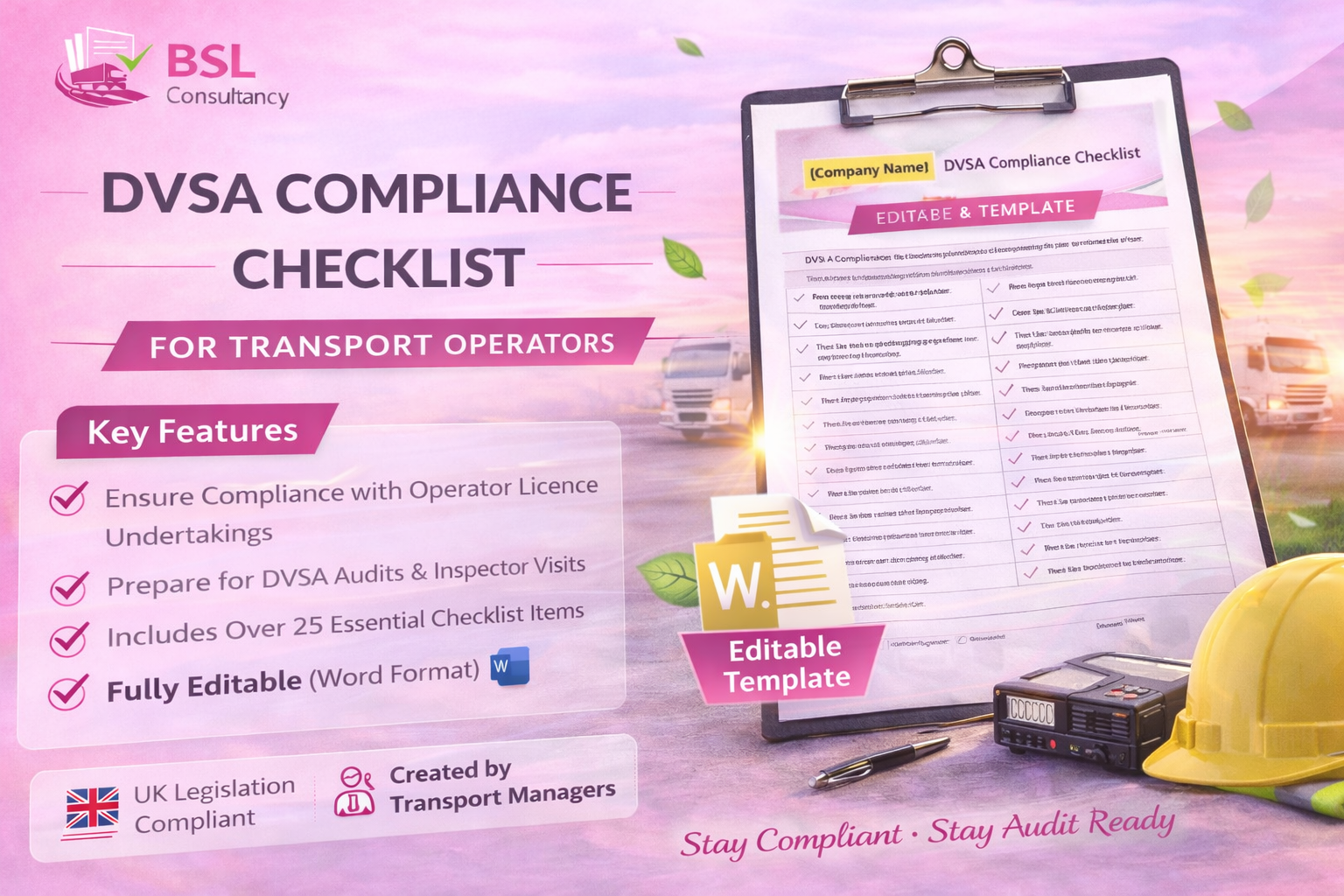 DVSA Audit Checklist for Haulage Operators (UK)
